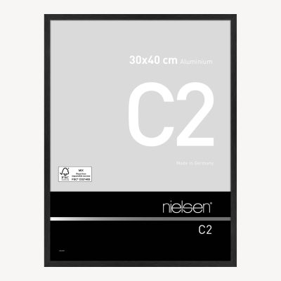 C2 Struktur Schwarz matt 30 x 40 cm